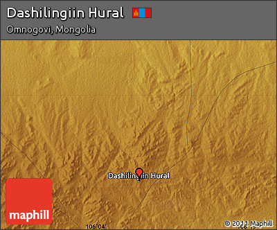 Physical Map of Dashilingiin Hural
