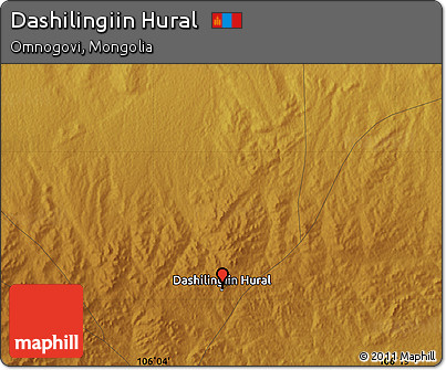 Physical Map of Dashilingiin Hural
