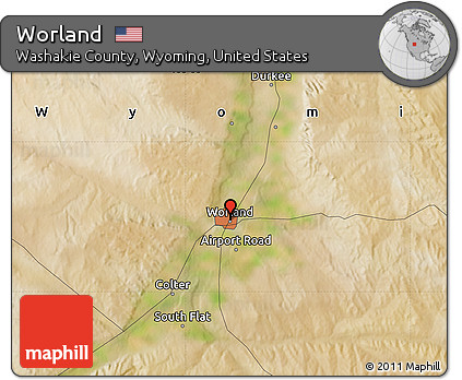 Satellite Map of Worland