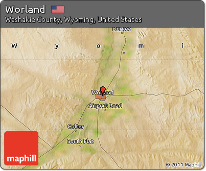 Satellite Map of Worland