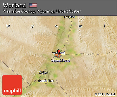 Satellite Map of Worland