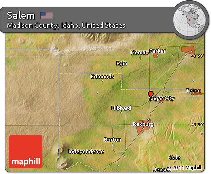 Satellite Map of Salem