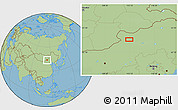 Savanna Style Location Map of the area around 43° 53' 30" N, 113° 7' 30" E