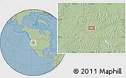 Savanna Style Location Map of Lowman, hill shading