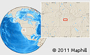 Shaded Relief Location Map of Lowman