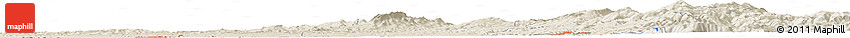 Shaded Relief Horizon Map of the Area around 43° 53' 30" N, 116° 22' 30" W
