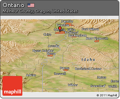Satellite Panoramic Map of Ontario