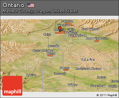 Satellite Panoramic Map of Ontario