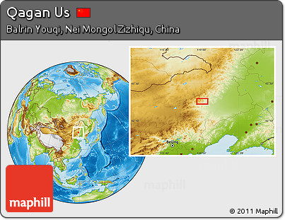 Physical Location Map of Qagan Us