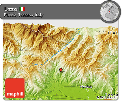 Physical 3D Map of Uzzo
