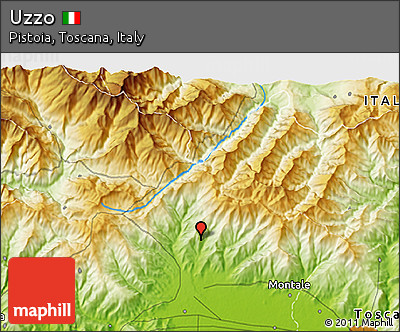 Physical 3D Map of Uzzo