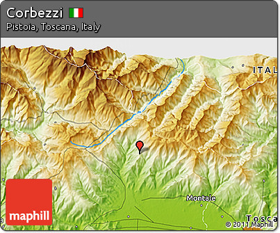 Physical 3D Map of Corbezzi