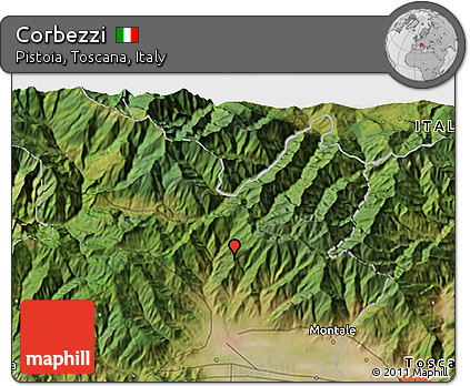 Satellite 3D Map of Corbezzi