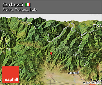 Satellite 3D Map of Corbezzi