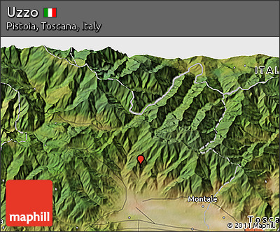 Satellite 3D Map of Uzzo