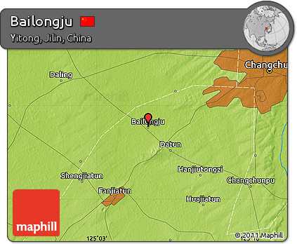 Physical Map of Bailongju