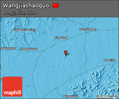 Political 3D Map of Wangjiashaoguo