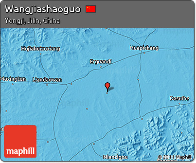 Political 3D Map of Wangjiashaoguo