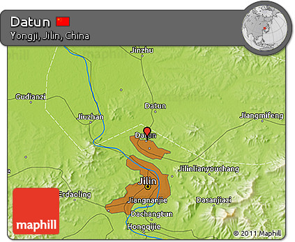 Physical 3D Map of Datun