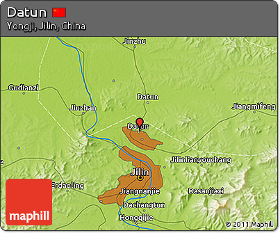 Physical 3D Map of Datun
