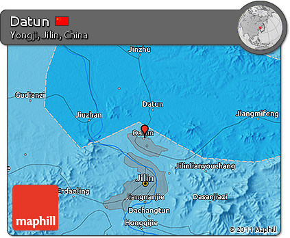Political 3D Map of Datun