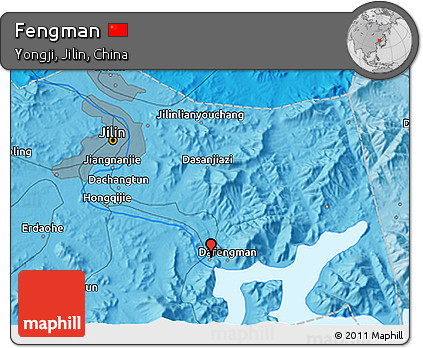 Political 3D Map of Fengman