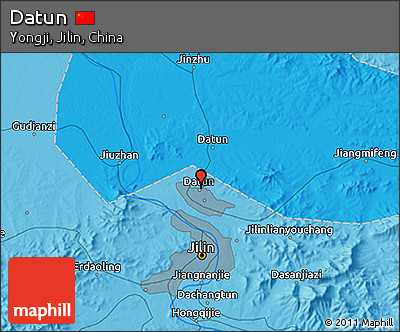 Political 3D Map of Datun