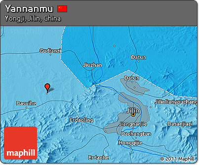 Political 3D Map of Yannanmu