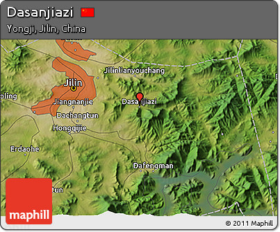 Satellite 3D Map of Dasanjiazi