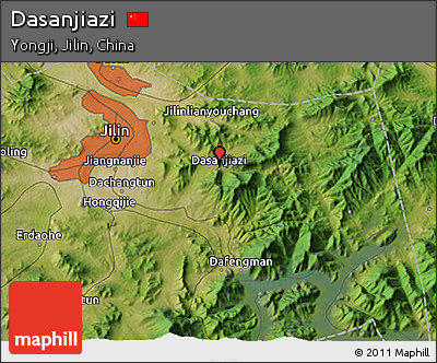 Satellite 3D Map of Dasanjiazi