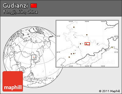 Blank Location Map of Gudianzi