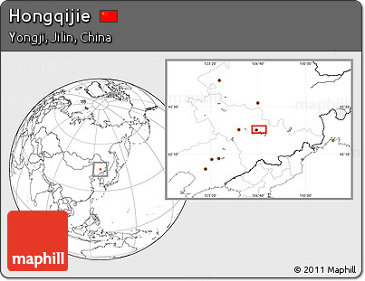 Blank Location Map of Hongqijie