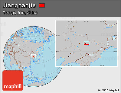 Gray Location Map of Jiangnanjie