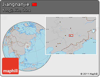 Gray Location Map of Jiangnanjie