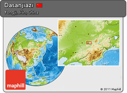Physical Location Map of Dasanjiazi