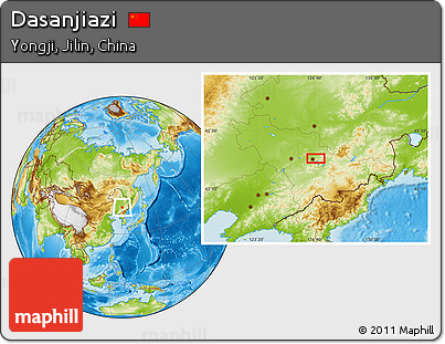 Physical Location Map of Dasanjiazi