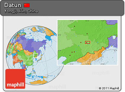 Political Location Map of Datun