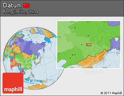 Political Location Map of Datun