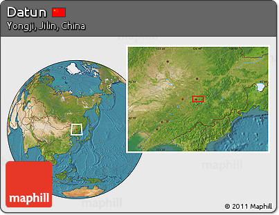 Satellite Location Map of Datun