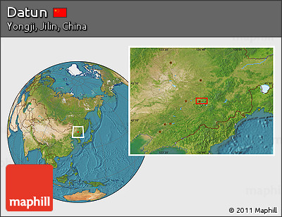 Satellite Location Map of Datun
