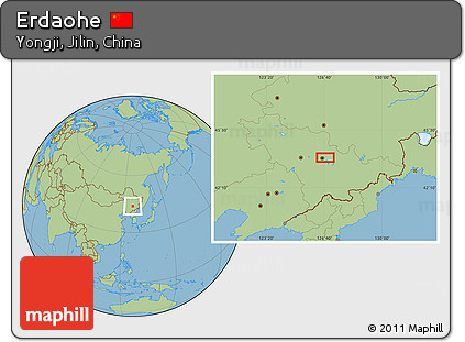 Savanna Style Location Map of Erdaohe