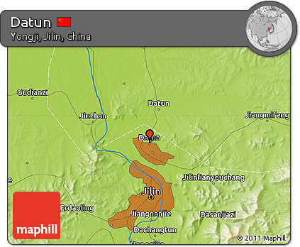Physical Map of Datun
