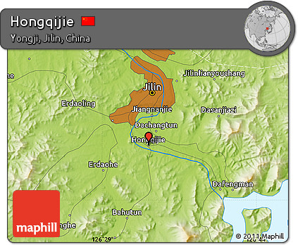Physical Map of Hongqijie