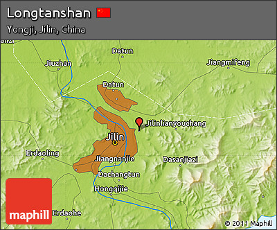 Physical Map of Longtanshan