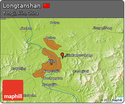 Physical Map of Longtanshan