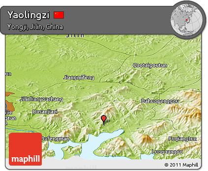 Physical Panoramic Map of Yaolingzi