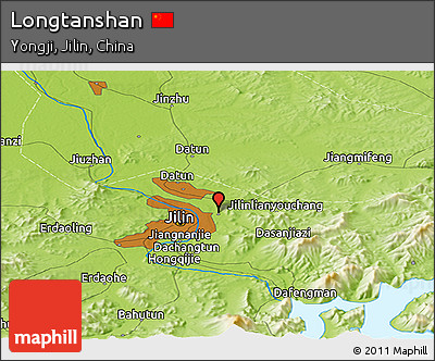 Physical Panoramic Map of Longtanshan