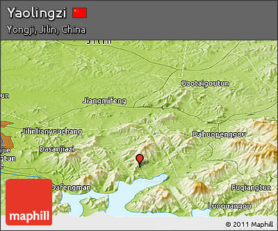 Physical Panoramic Map of Yaolingzi