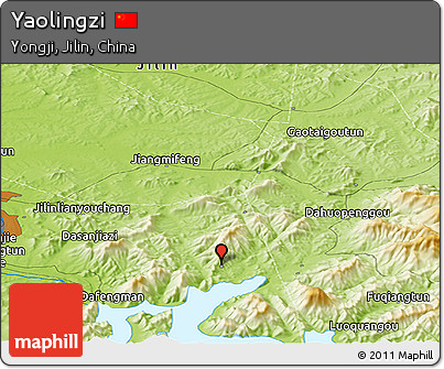 Physical Panoramic Map of Yaolingzi