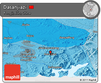 Political Panoramic Map of Dasanjiazi